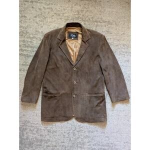 Vintage Remy Leather Suede Mens 3-Button Blazer Jacket Size 42 Made In USA